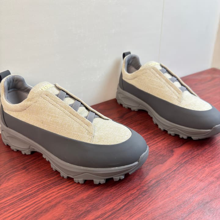 Zegna Triple Stitch Monte Canvas Sneakers