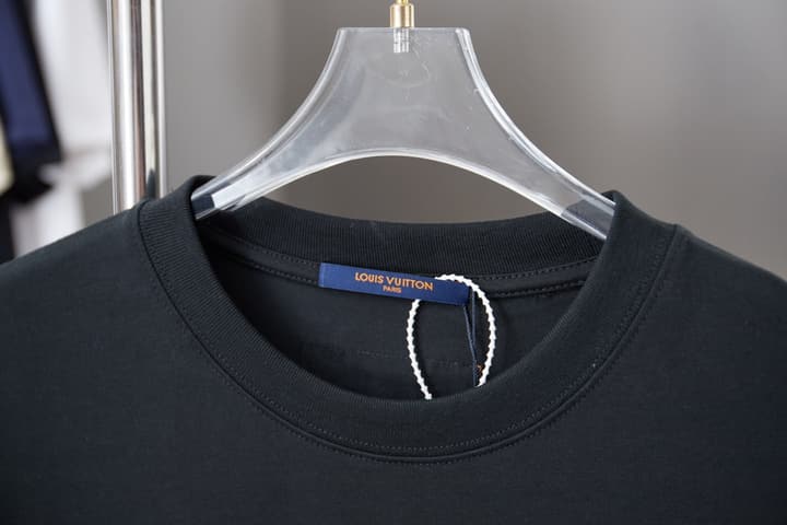 Louis Vuitton Embroidered Hollow LV Letter T-Shirt – 2026SS in Black