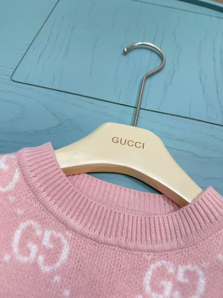 Gucci Classic Knit Sweater – Kids Collection – 2025SS in Pink Gg Knit Sweater