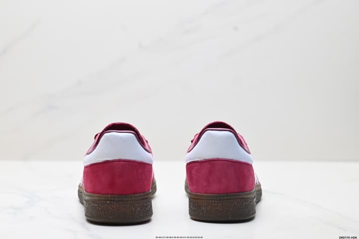 Adidas Handball Spezial Retro Suede Sneakers in Burgundy White Stripes