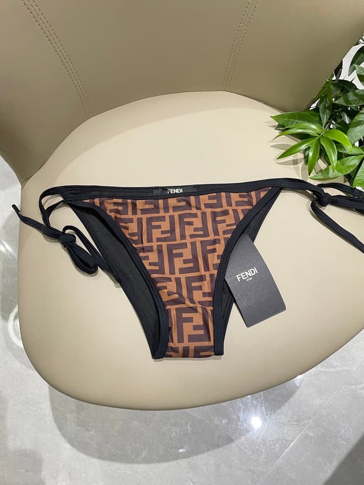 Fendi One-Piece Swimsuit in Brown Ff Monogram Set