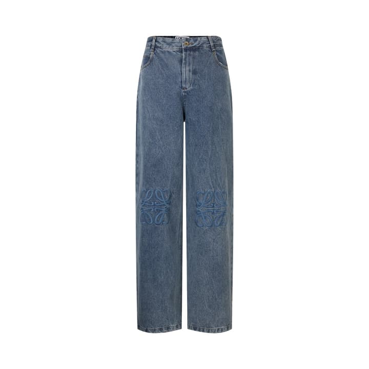 Loewe Anagram Embroidered Denim Jeans