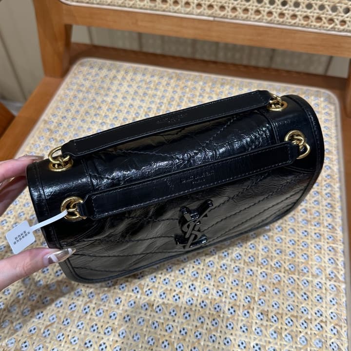 Saint Laurent Niki Baby Shoulder Bag in Apricot