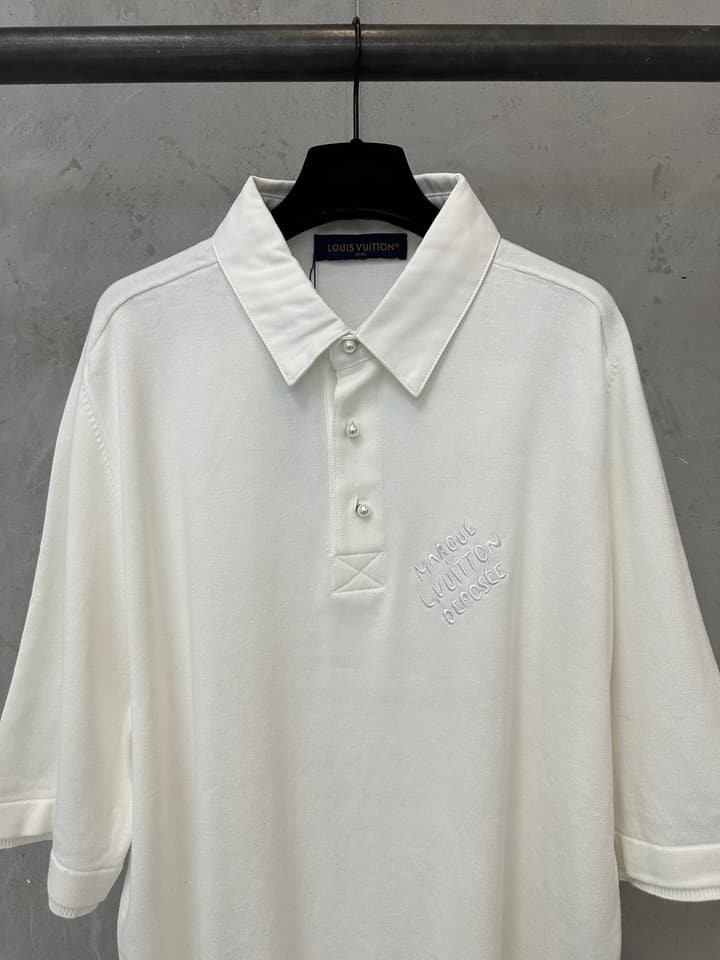 Louis Vuitton Button Pullover Polo Shirt – 24SS in Navy Blue