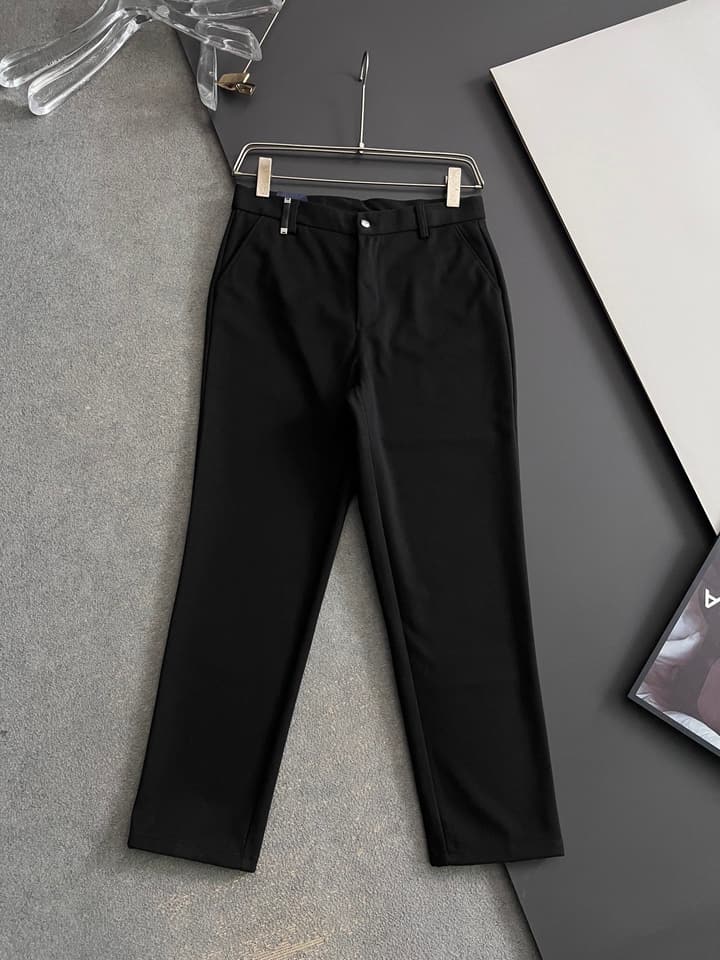 Prada Men's Cashmere Casual Trousers – 2025 Collection in Charcoal Gray