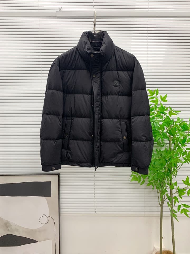 Zegna Goose Down Puffer Jacket – 25SS/FW in Classic Black