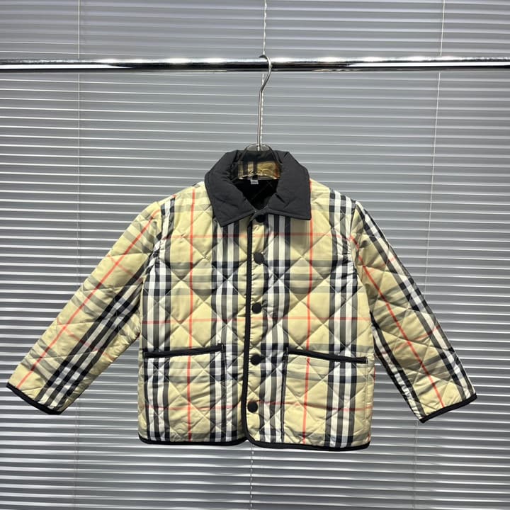 Burberry Classic Plaid Quilted Jacket – Kids Collection – 25FW in Classic Beige Plaid