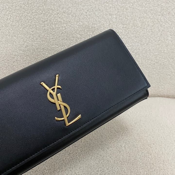 Saint Laurent Kate Classic Clutch Bag in Matte Black