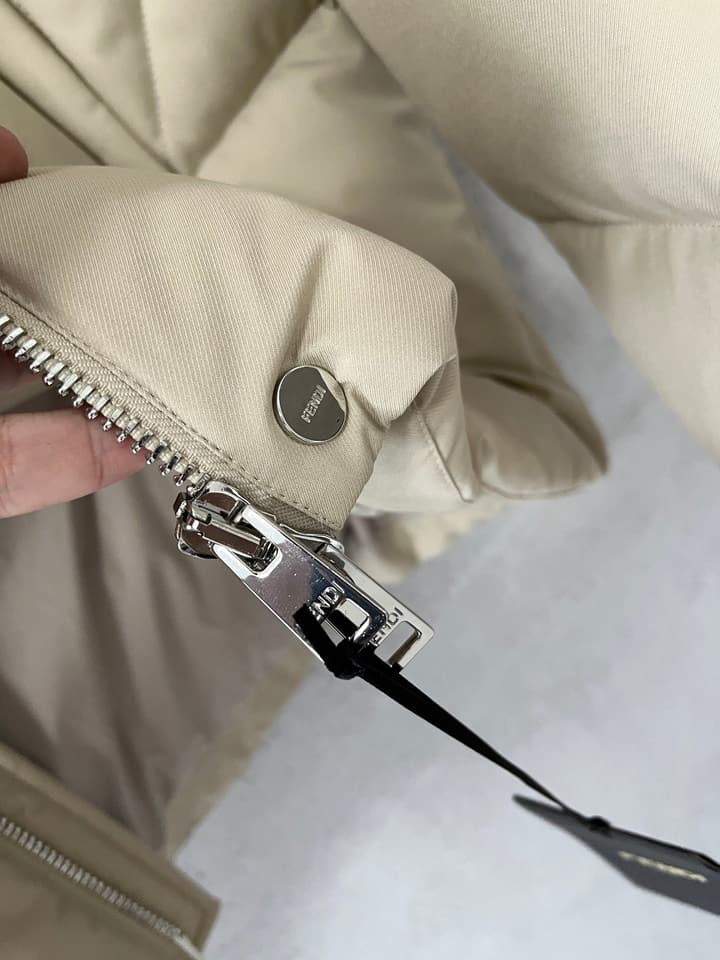 Fendi European Limited Edition Down Jacket in Cream White