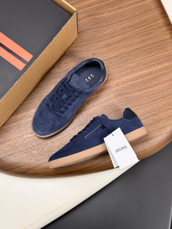 Zegna Old Money Suede Casual Sneakers
