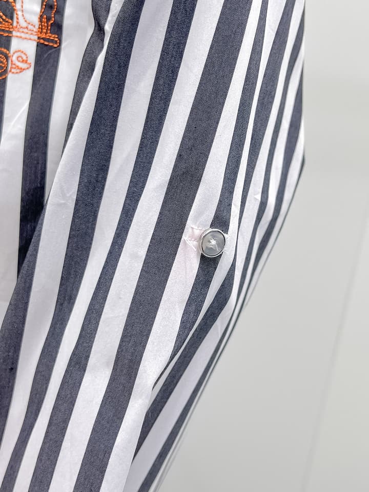Hermès Long-Sleeve Shirt in Light Blue Striped