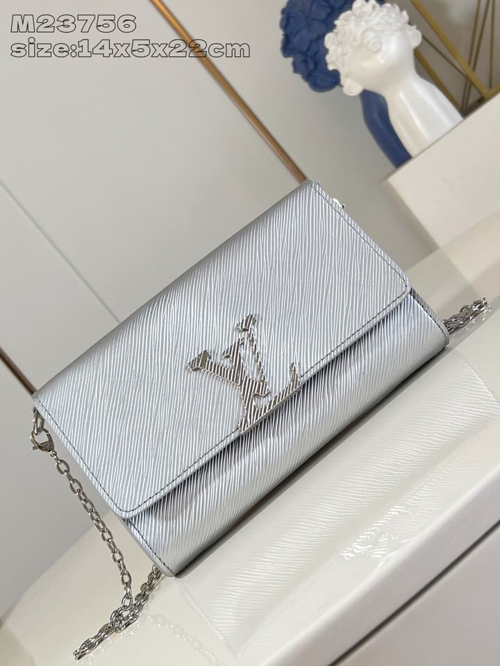 Louis Vuitton Pochette Louise Chain Bag in Beige
