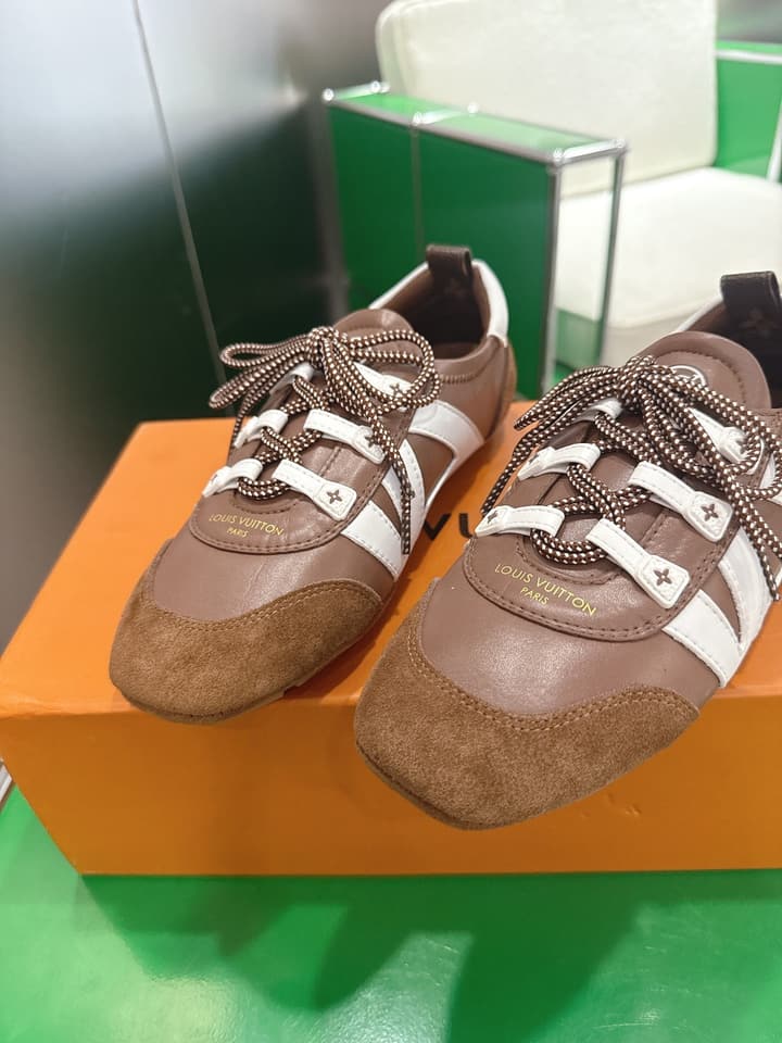 Louis Vuitton Sneakerina Ballet Sneakers in Chocolate Brown