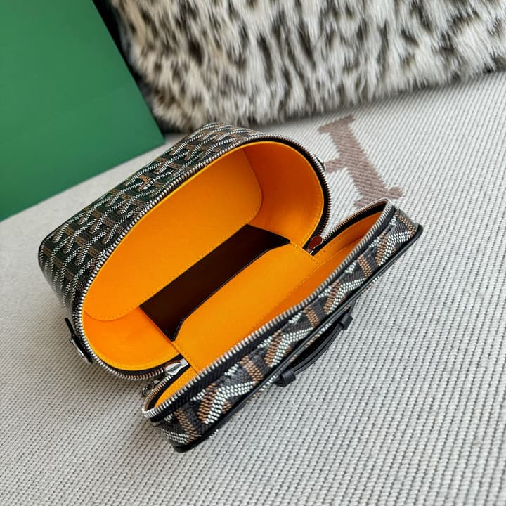 Goyard Muse Mini Vanity Case in Bright Orange Goyardine