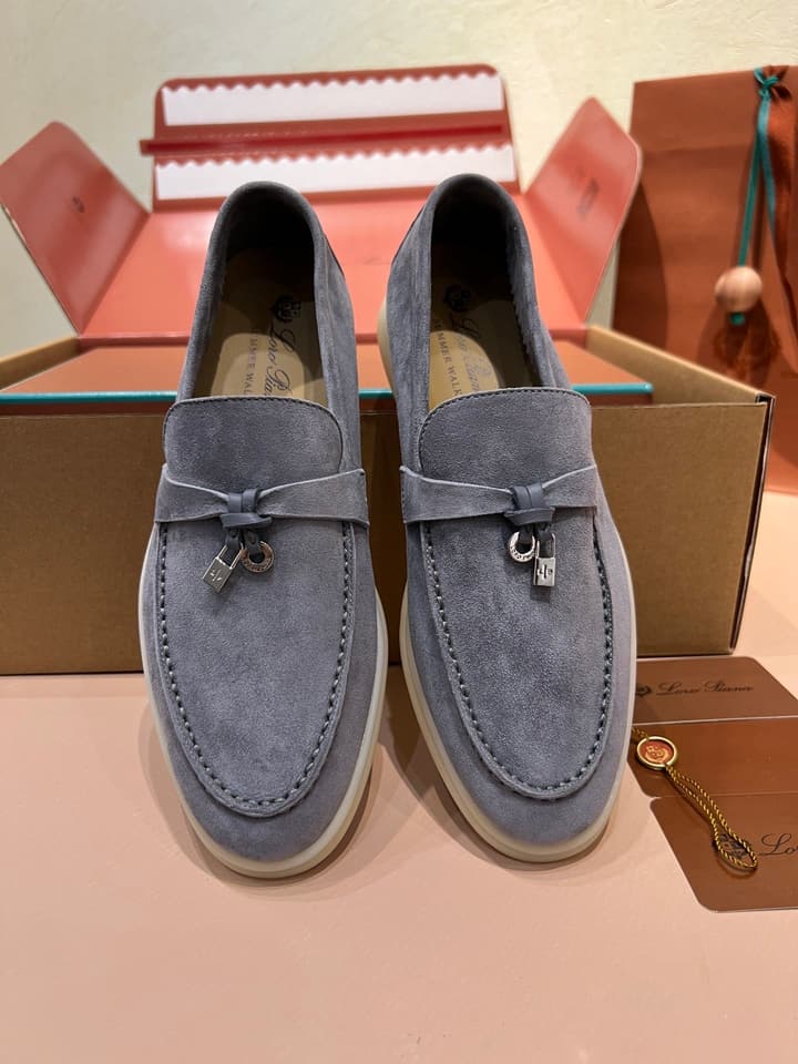 Loro Piana My Charms Classic Loafers in Nude