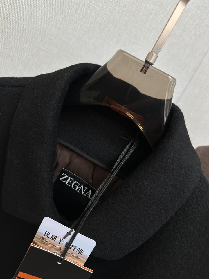 Zegna Merino Wool Detachable Liner Jacket in Brown Taupe