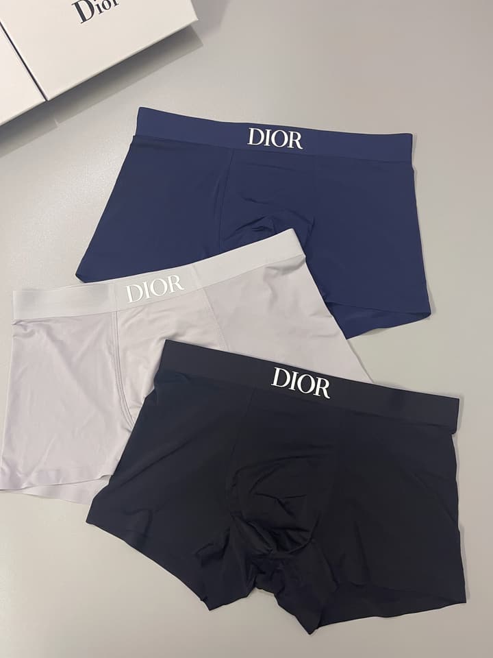 Dior 3D Seamless Ice Silk Men's Underwear 3-Pack
