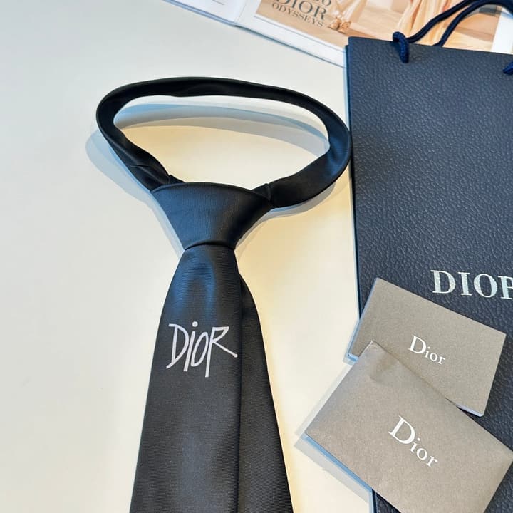 Dior Men's CD Embroidered Tie