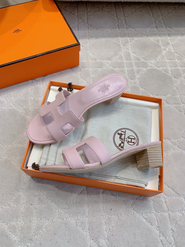 Hermès H-Heeled Sandals in Tan