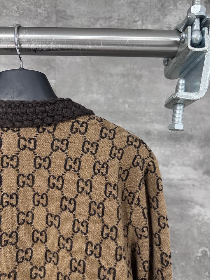 Gucci GG Logo Wool Cardigan – 25SS