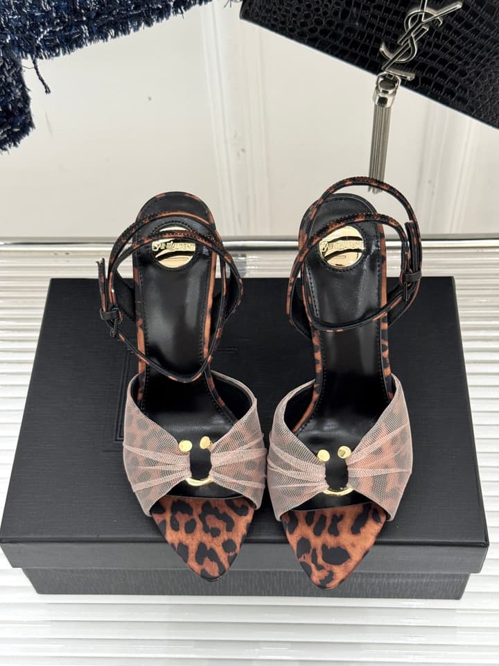 Saint Laurent High-Heel Sandals – 25SS in Black Suede