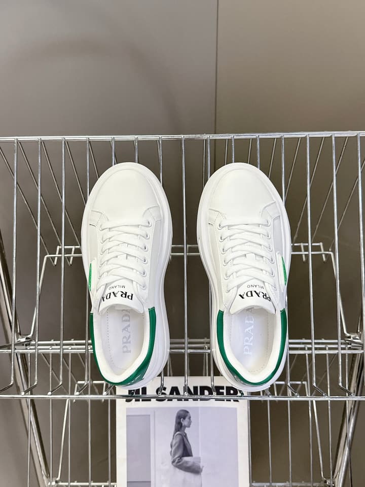 Prada Retro Platform Sneakers in White Sneaker 1