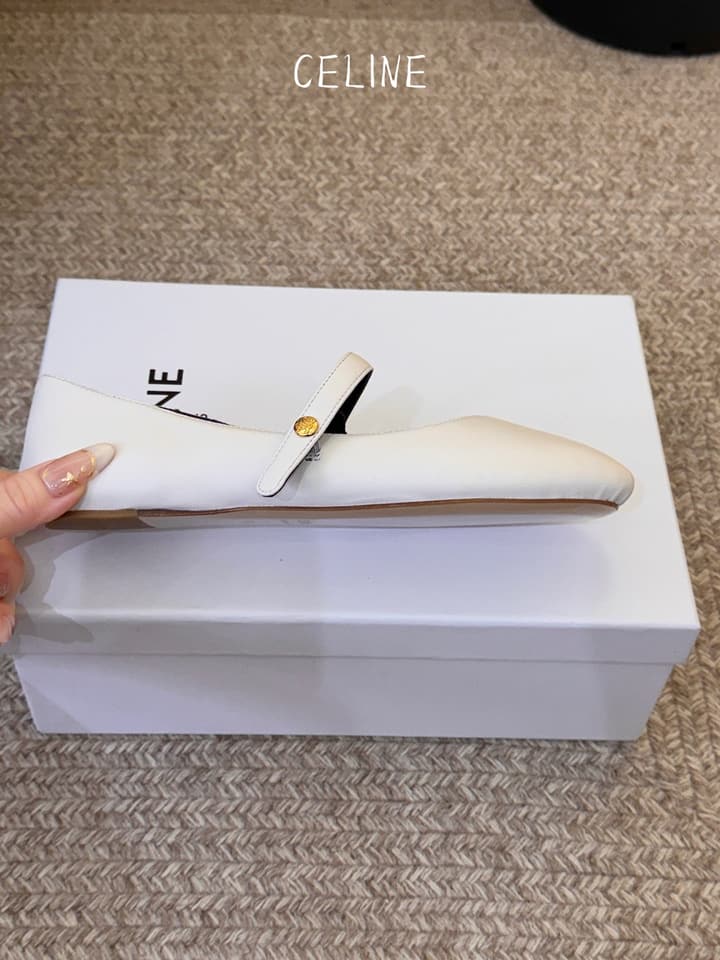 Celine Mary Jane Flat Loafers in Black