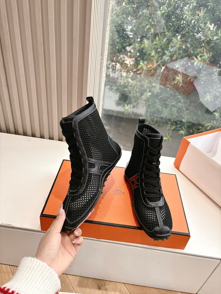 Hermès Bouncing Mesh Sneakers in Black