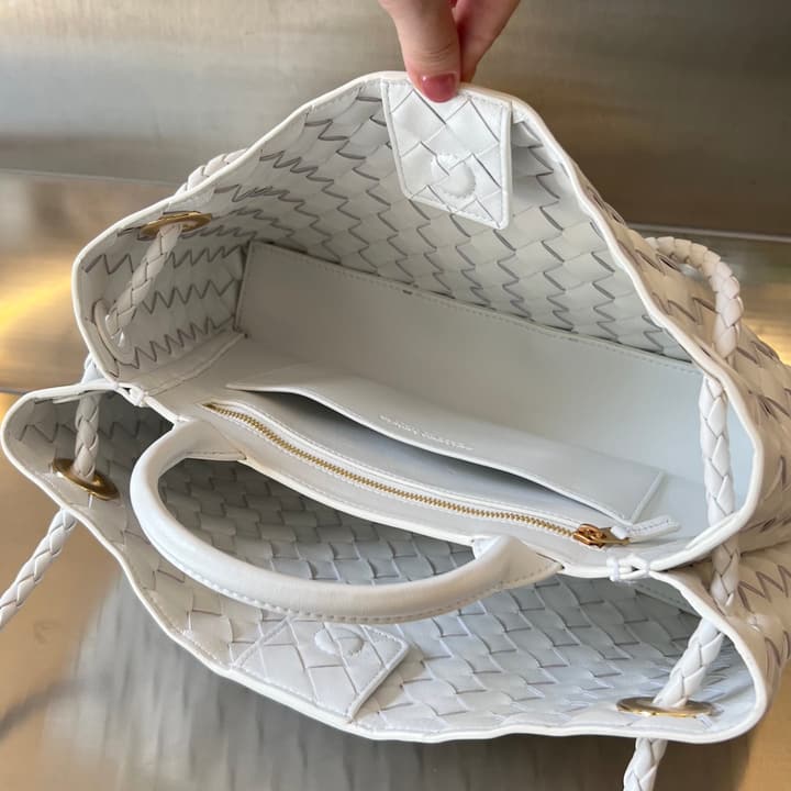 Bottega Veneta Andiamo Handbag in Charcoal Grey