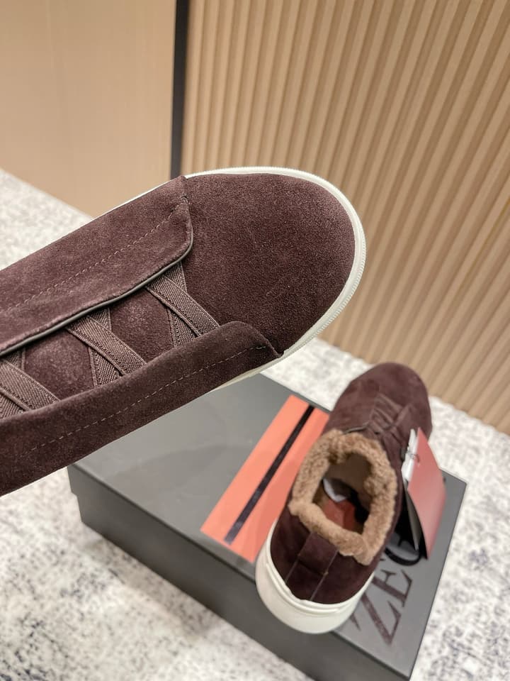 Zegna Triple Stitch Low-Top Casual Shoes – 2025SS in Black Leather