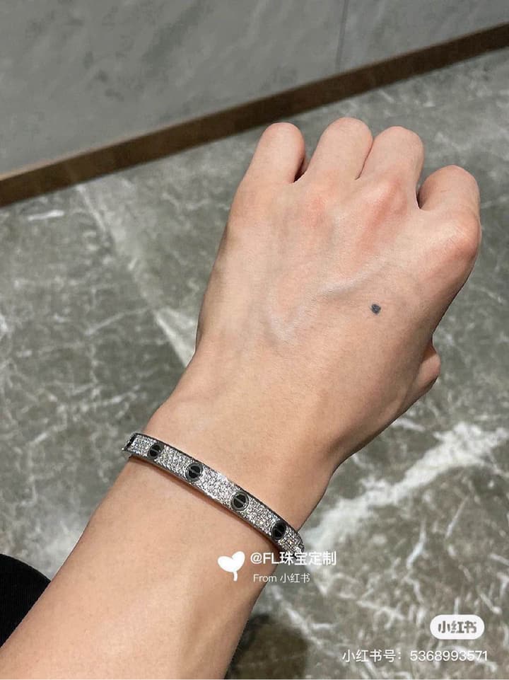 Cartier LOVE Pave Bracelet in Rose Gold Tone Bracelet