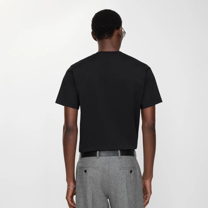 Burberry EKD Metal Logo Cotton T-Shirt in Black