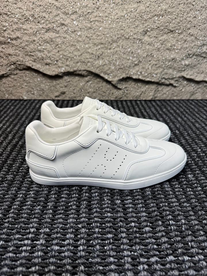 Hermès Laser-Punched H Nappa Calfskin Sneakers in Black