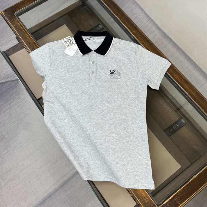 Loewe Business Casual Short-Sleeved Polo Shirt – 2026SS in Black