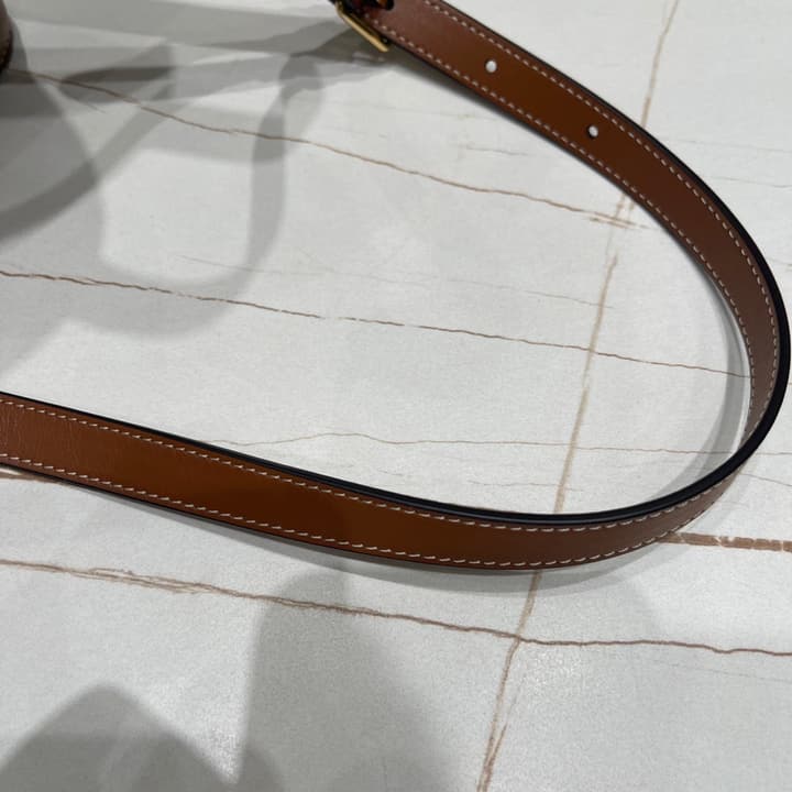 Celine Cuir Triomphe Calfskin Bucket Bag in Black