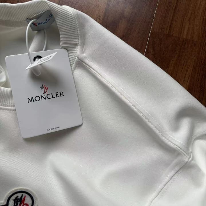 Moncler Classic Cotton Pullover Sweatshirt in Black Sweatshirt Display