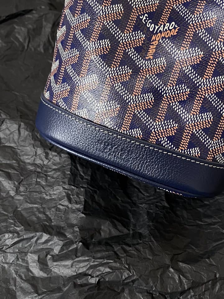 Goyard Petit Flot Mini Bucket Bag in Deep Blue Goyardine