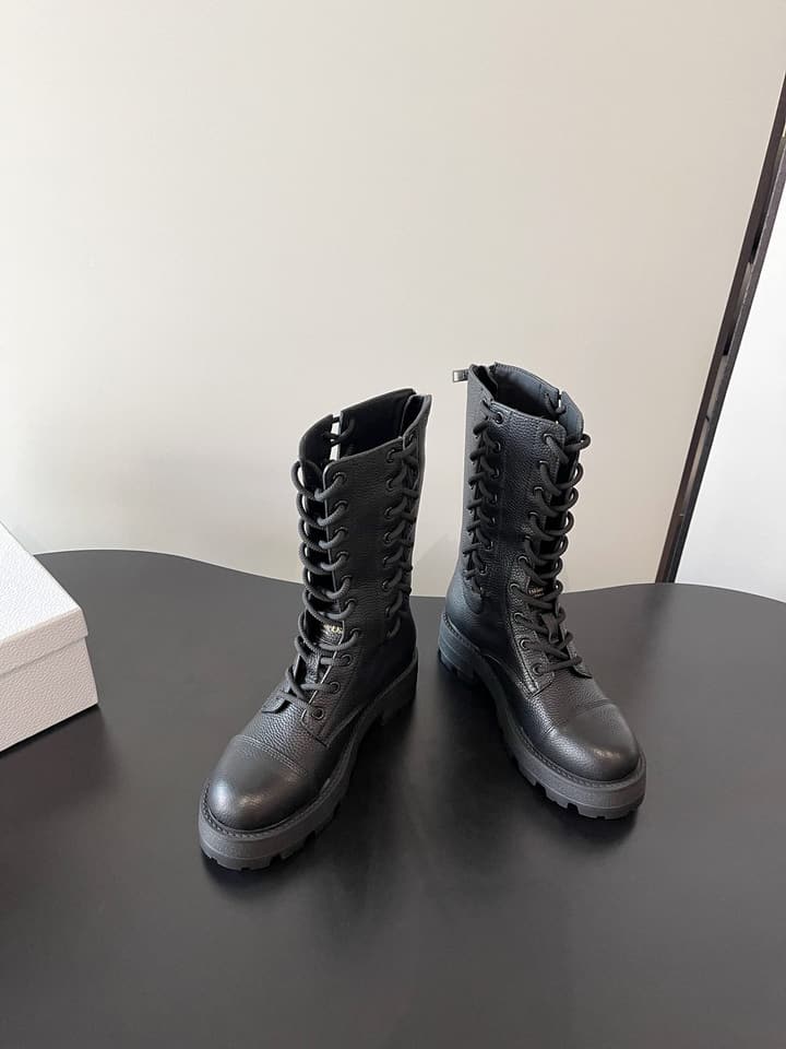Dior D-Road Lace-Up Combat Boots