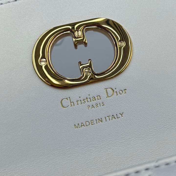 Dior Miss Caro Top Handle Clutch Bag – 2025SS in Pearlescent White Quilted