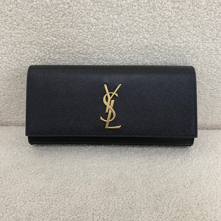 Saint Laurent Kate Classic Clutch Bag in Matte Black