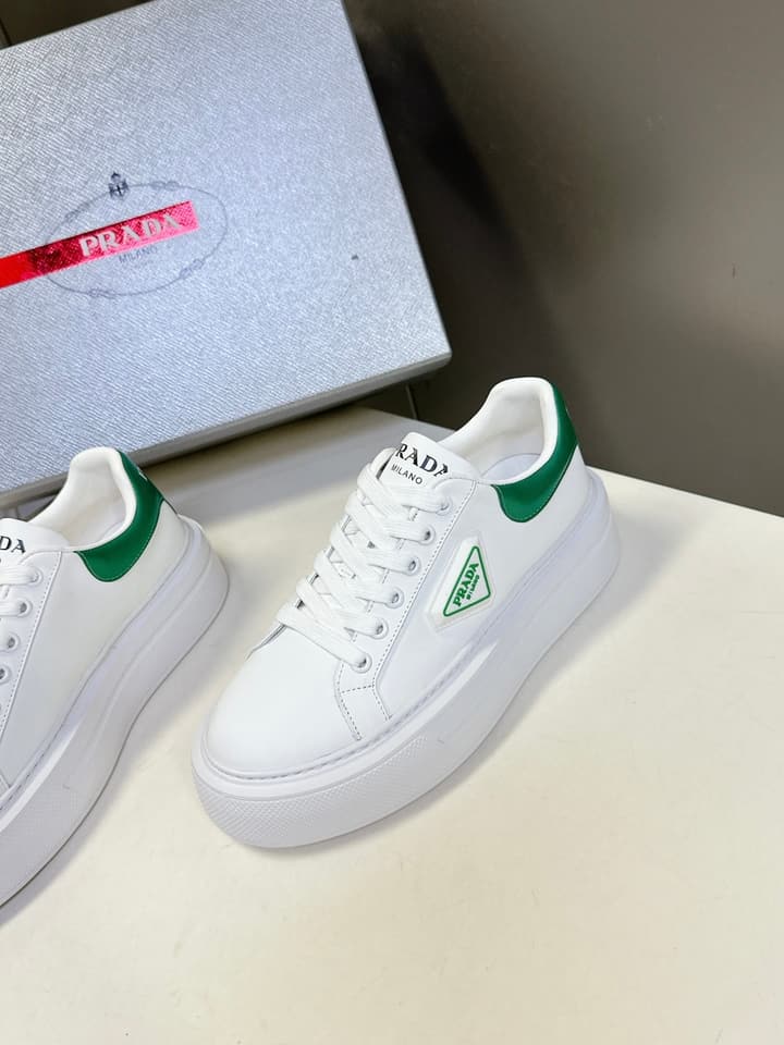 Prada Retro Platform Sneakers in White Sneaker 1