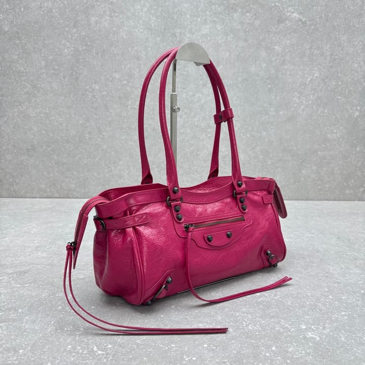 Balenciaga Le City East-West Motorcycle Bag – 2024 Early Autumn Collection in Classic Black