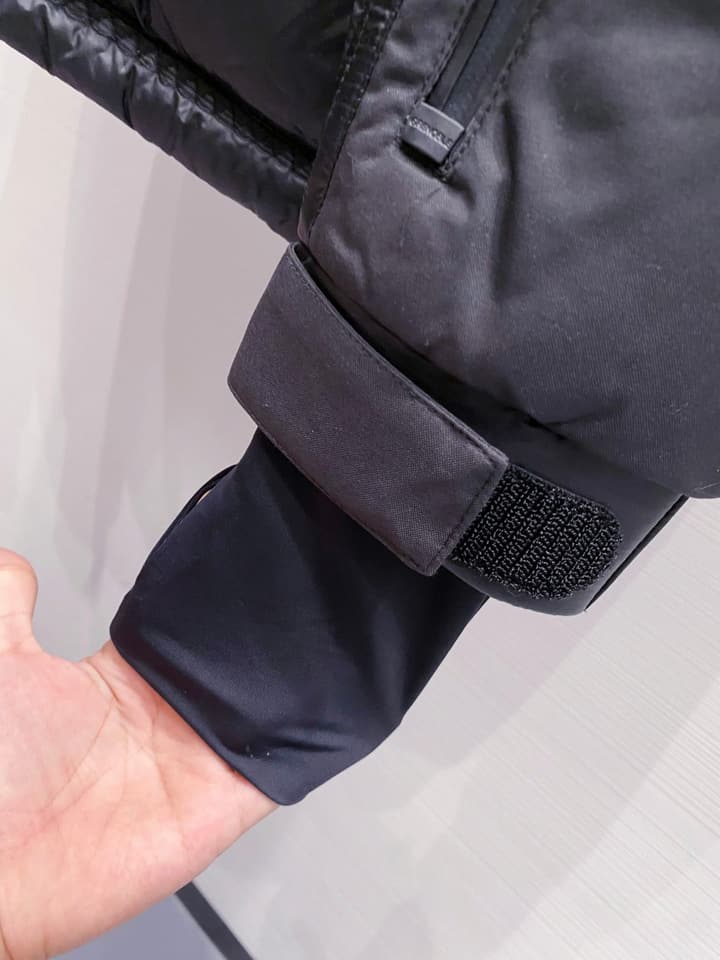 Moncler Grenoble Morgins Shearling-Lined Down Jacket in Black Tech Down Jacket