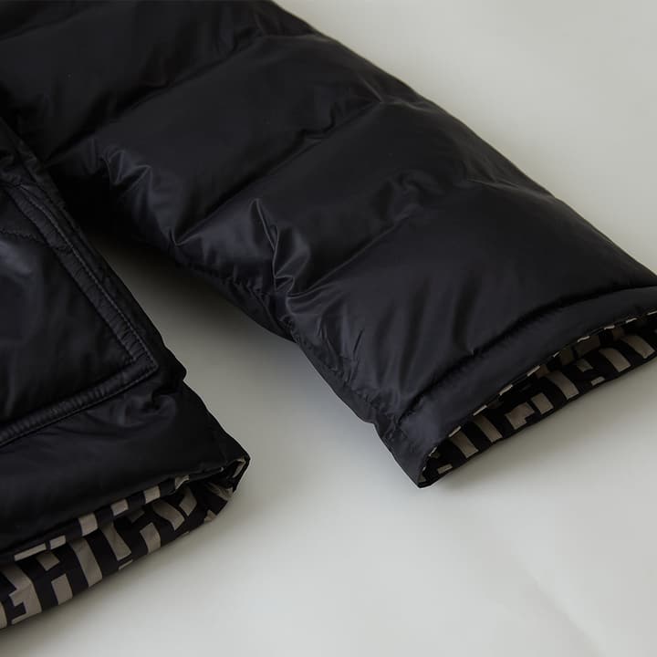 Fendi Reversible Down Jacket in Ff Stripes Pattern