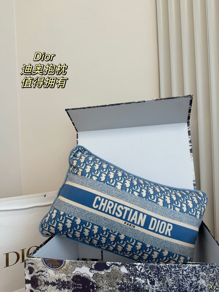 Dior Limited Edition Home Pillow – XYBH in Black Grey Toile
