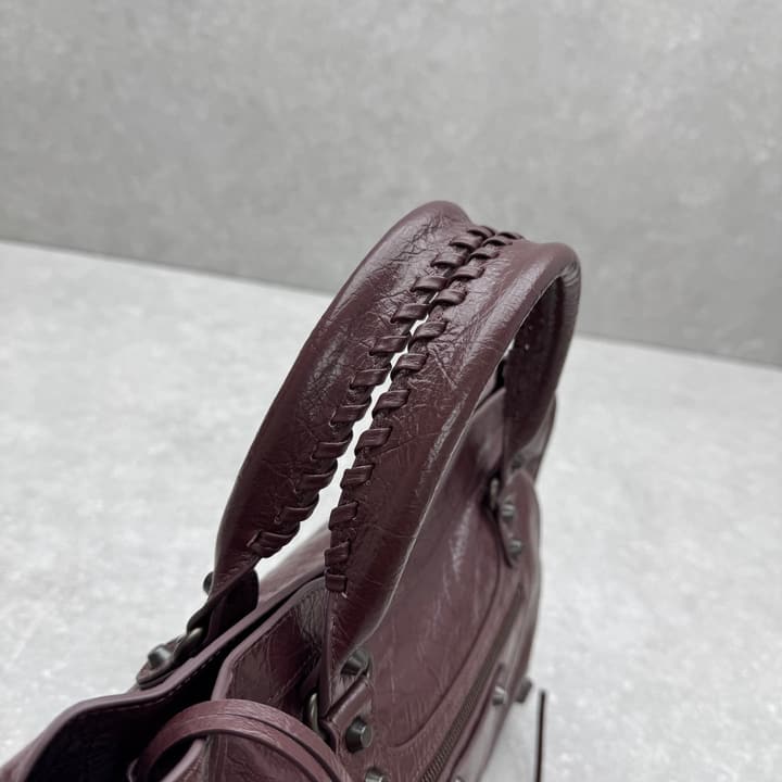 Balenciaga Le City Medium Shoulder Bag – Autumn/Winter Collection in Burgundy