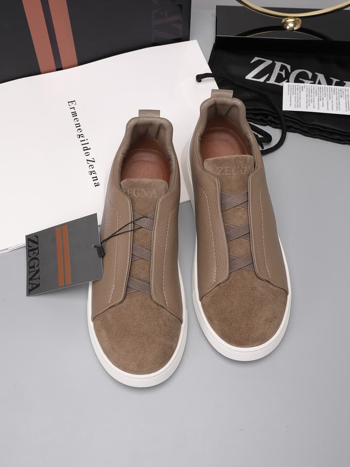 Zegna Triple Stitch Low-Top Sneakers