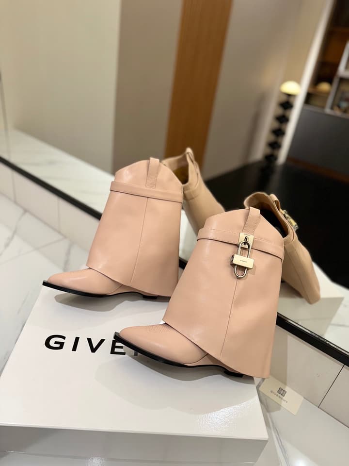 Givenchy High-Heel Embroidered Long Boots – 2024 SS in Black Leather