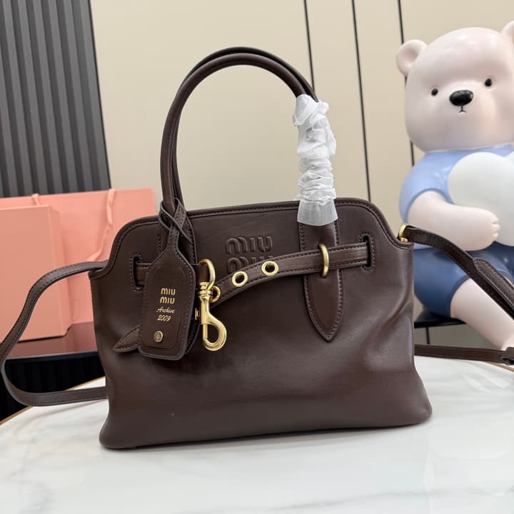 Miu Miu Aventure Naa Leather Handbag