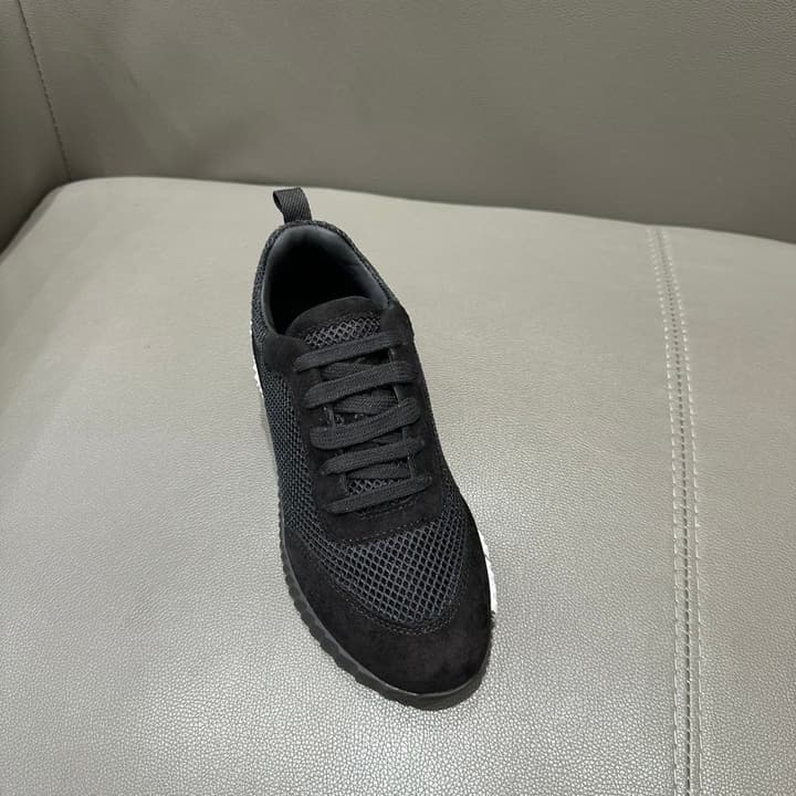 Hermès Bouncing Sneakers in Bright White With Orange H